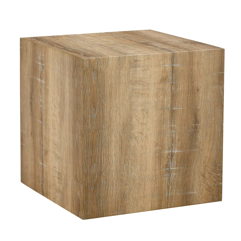Elevate Your Living Space With This Square Modern MDF Coffee Table That Showcases Smooth, Light Wood Color Texture Patterns. It Is Characterized By Stylish Design.15.7*15.7*15.7