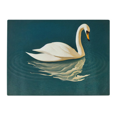 Intoxicating Swan  Glass Chopping Board