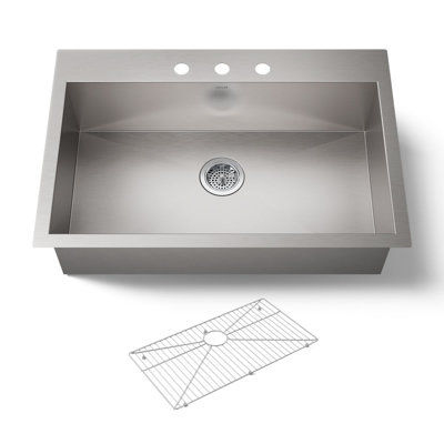 Vault™ 33" L x 22" W Top Mount/Under Mount Large Single Bowl Kitchen Sink
