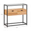 Annam 81cm Glass Top Console Table-977819445