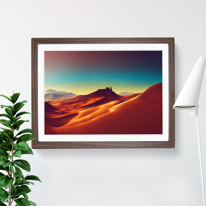 Charming Desert - Framed Print, 46cm H x 64cm W x 2cm D, Walnut Framed