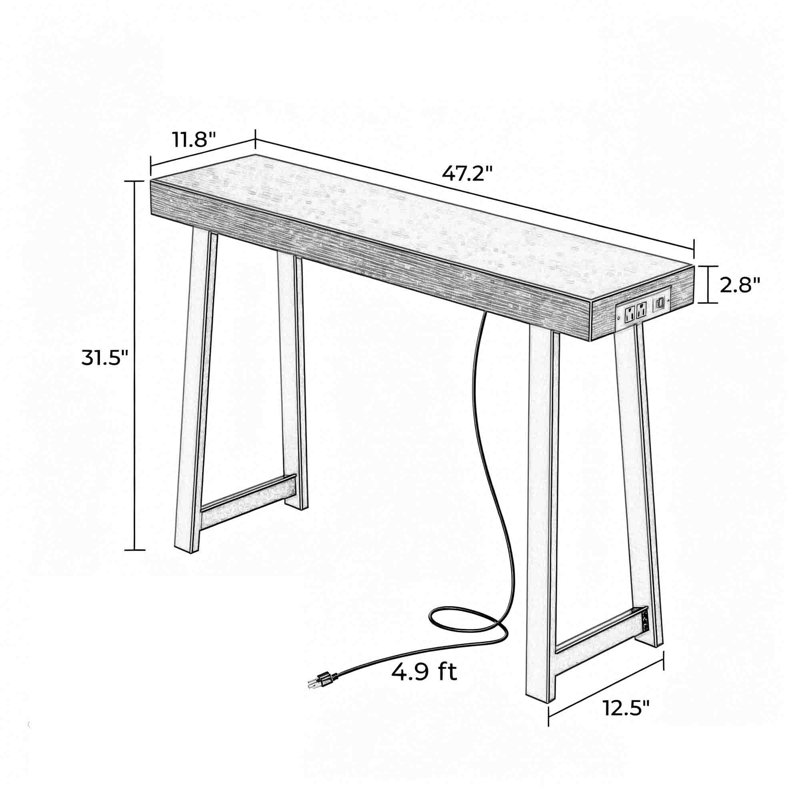 Console avec station de charge, Naturel