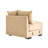 28 Armless Sofa W/Pillows Corduroy-Camel