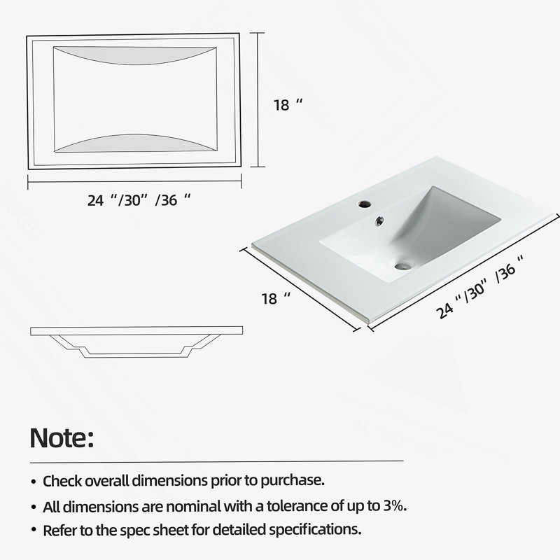 Rectangular Sink For Bathroom And Kitchen