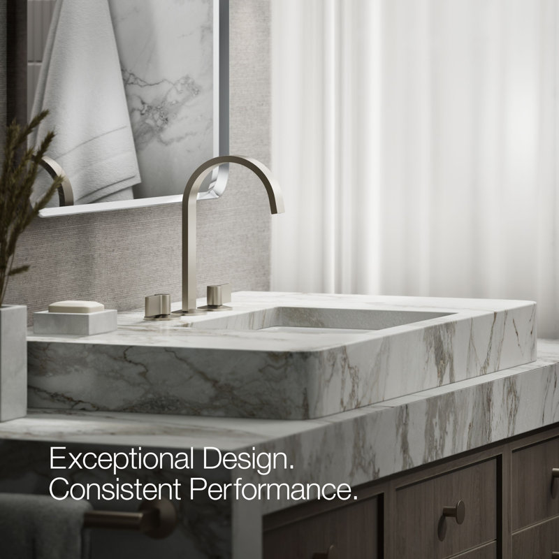Components™ Bathroom Sink Spout with Ribbon Design, Vibrant Brushed Nickel