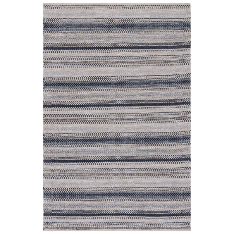 Tapis rayé en coton Jeanella, Rectangle 3 pi x 5 pi