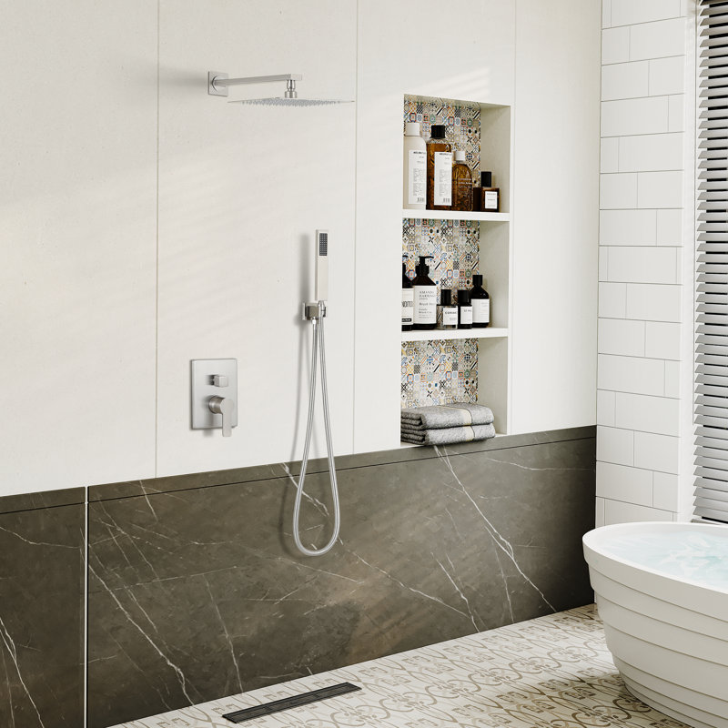 All-In-One Kit with Rough in-Valve, Brushed Nickel