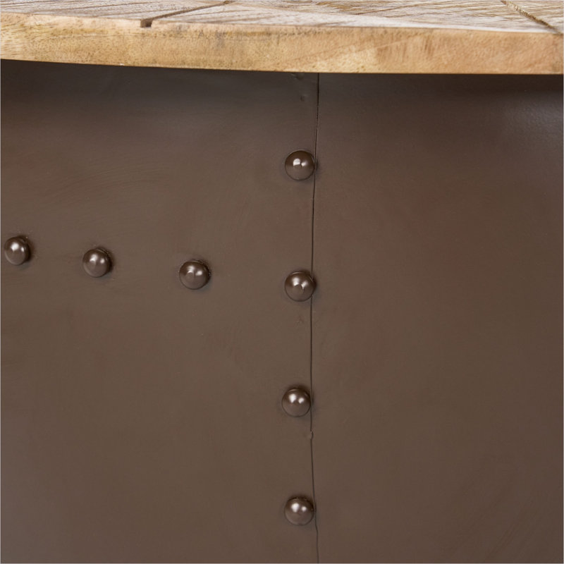 Table basse en bois et fer