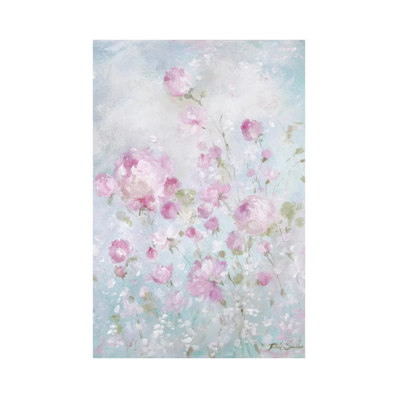 " Whispering Roses " by Debi Coules, 26" H x 18" W x 1.5" D, Wrapped Canvas, No Mat