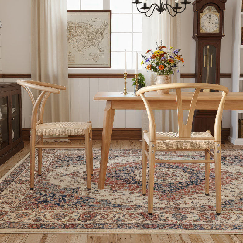 Paper Rope Metal Armchair, Beige/Natural