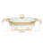 Gold - Rimmed Heated Rectangular Ceramic Buffet Server - Warm - Keeping & Fresh - Locking