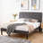 Bed Frame with Upholstered Headboard-118619324