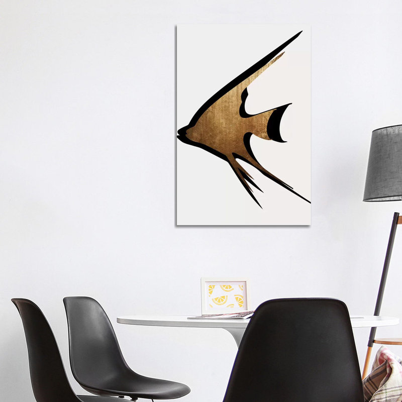 Gold Fish by Kubistika - Wrapped Canvas Print, 101.6 cm H x 66.04 cm W x 3.175 cm D