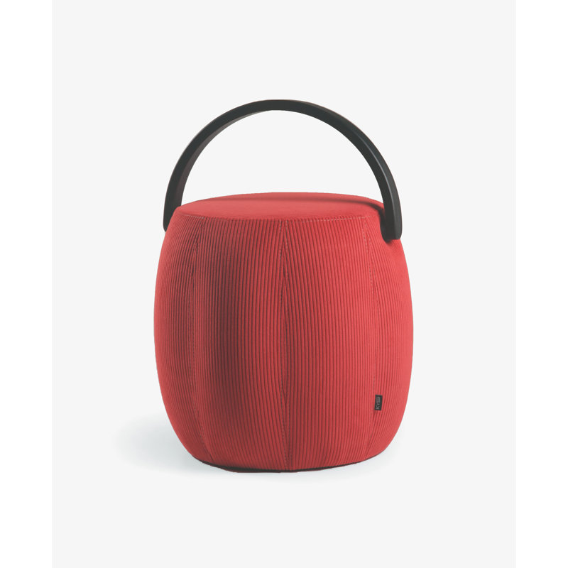 Bakrac Round Pouf, Red