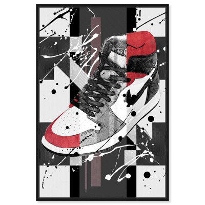 Art mural sur toile 1 pièce Notoriart Flashy Red Sneaker