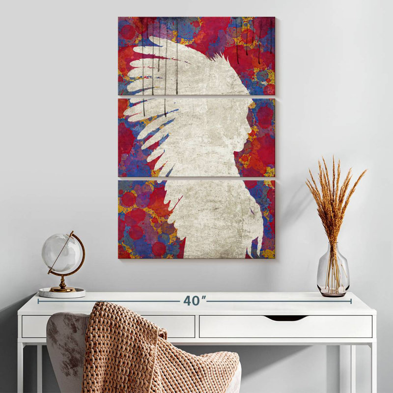 Lelar Abstract Indian, 32" H x 20" W
