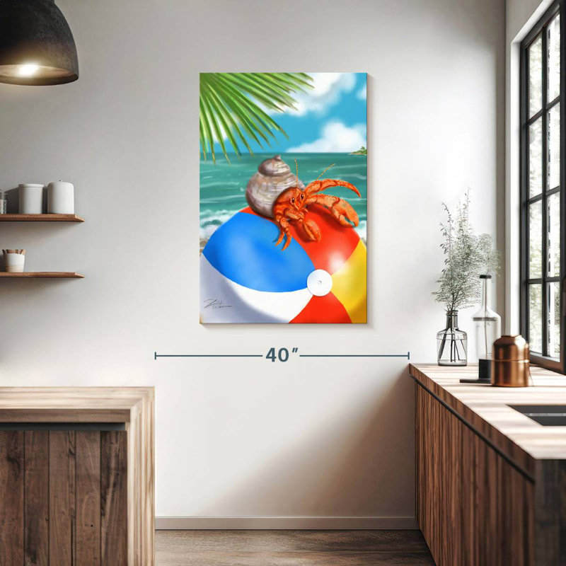 Brampt Beach Friends Hermit Crab, 39" H x 26" W