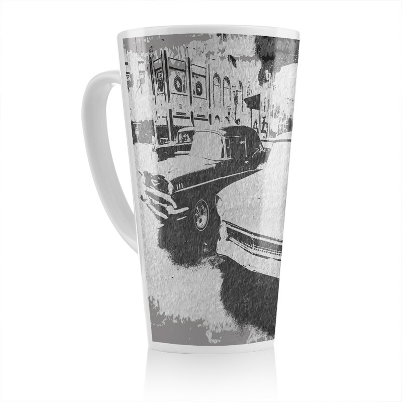 Cool Cars Satin Latte Mug, Grey