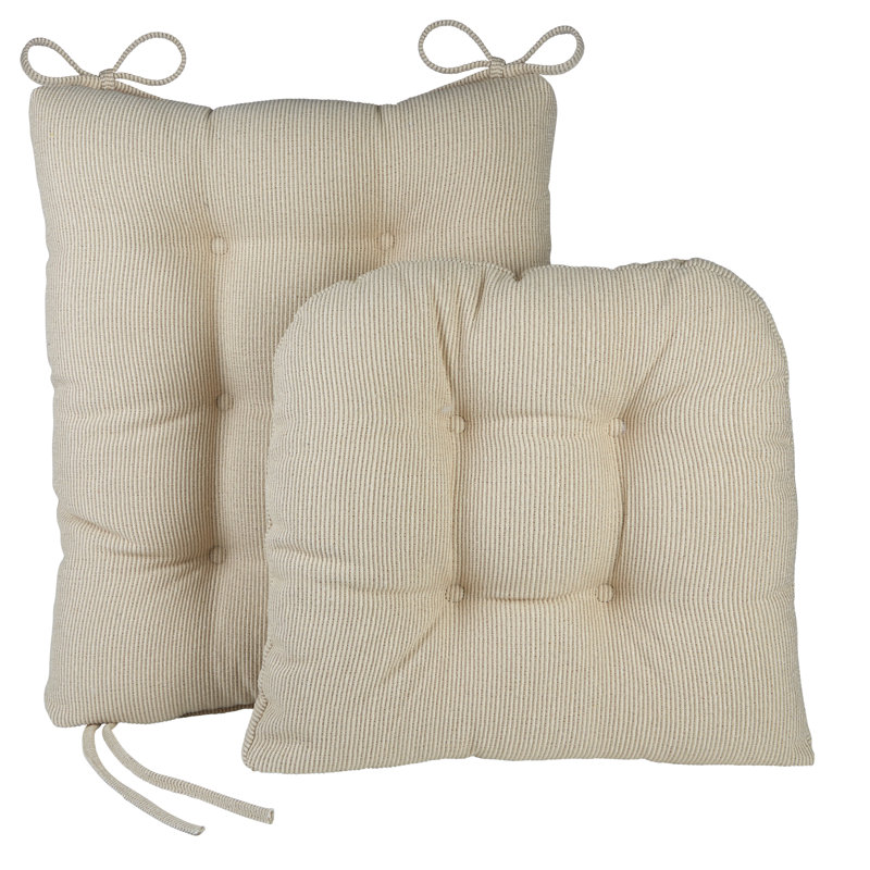 Ensemble de coussins de chaise berçante antidérapant, Polyester naturel flammé