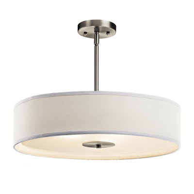 Lustre tambour à 3 lumières avec abat-jour 