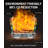 Cyberpit One Smokeless Fire Pit, W/Pull-Out Ash Pan, Portable Outdoor Firepits, Carry Handle For Backyard Patio Camping Bonfire, Stainless Steel-1305326714