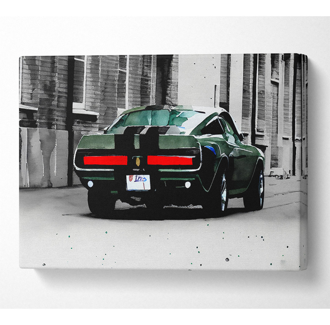 Mustang Shelby Rear - Kunstdrucke auf Leinwand - Wrapped Canvas