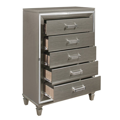 Commode de rangement à 5 tiroirs Grayglam