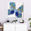 Rayures dorées papillon bleu Brampt-109118549