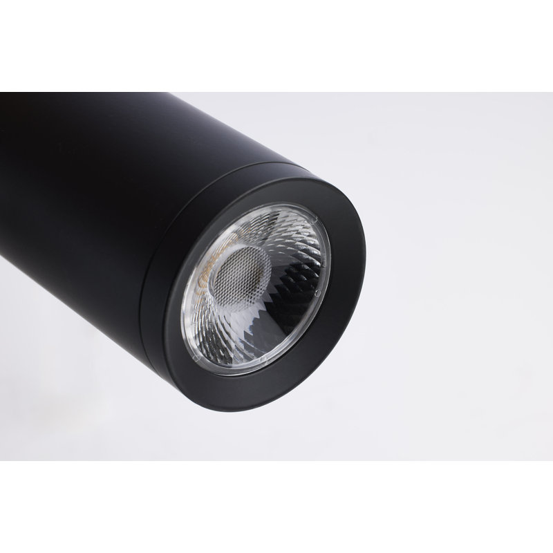 Jabien 1-Light Dimmable Aluminum Pendant, Matte Black