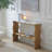 Waves Modern Console Table With Marble-Pattern Top
