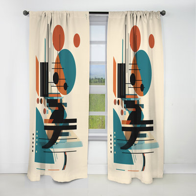 Cassidy - Rideau occultant abstrait minimalisme - 1 panneau