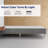15" Premium Velvet Material Box Spring/Bed Frame With Headboard, Durable & Stylish Acrylic Legs-1247096243-1247096244