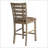 Set Of 2 Dining Counter Height Chairs Modern Farmhouse Rustic Look Distressed Design Ladderback Solid Wood
