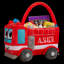 Sac à friandises en peluche brodé camion de pompiers-72164721