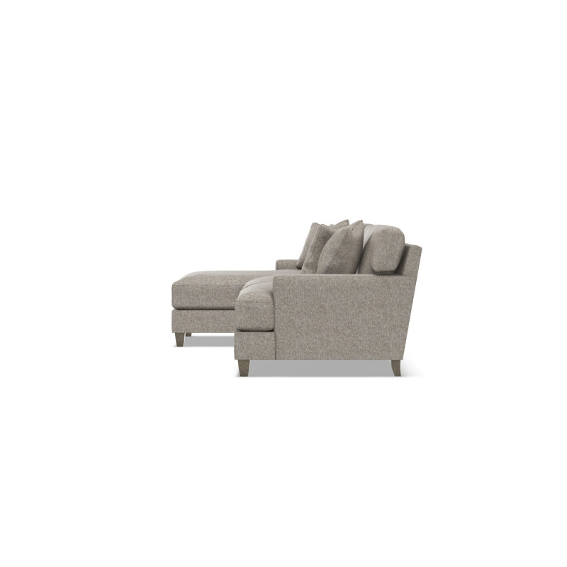 Mila Chaise Sectional, Beige Polyester, 33.5" H x 101" W x 61" D, Left Hand Facing
