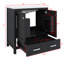 Ensemble de meuble-lavabo 60 po, double meuble-lavabo, double lavabo en céramique, tablette de rangement et tiroirs divisés-89698508