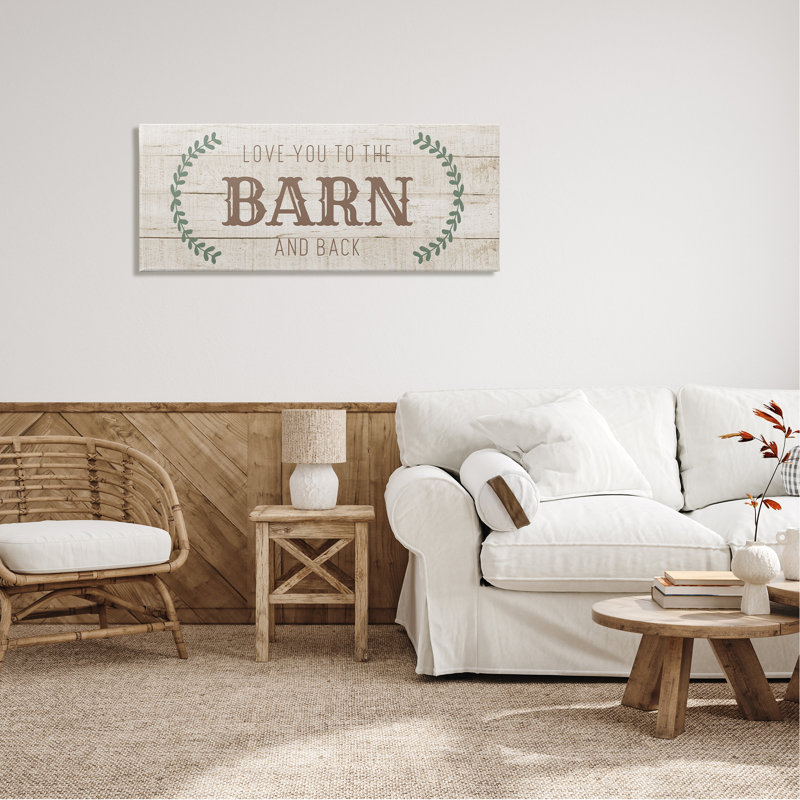 " Love You Barn & Back " by CAD Design, 20" H x 48" W x 1.5" D