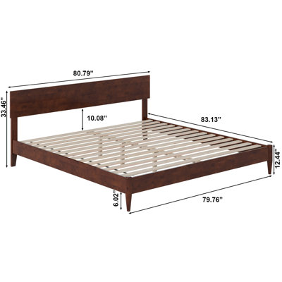 Amandaleigh Solid Wood Panel Bed