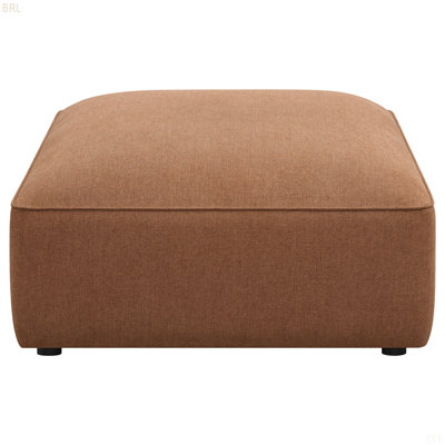 Terracotta Square Upholstered Ottoman