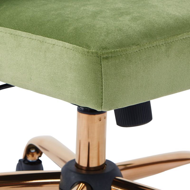 Lula Polyester Blend Task Chair, Garden Green, Rose Gold