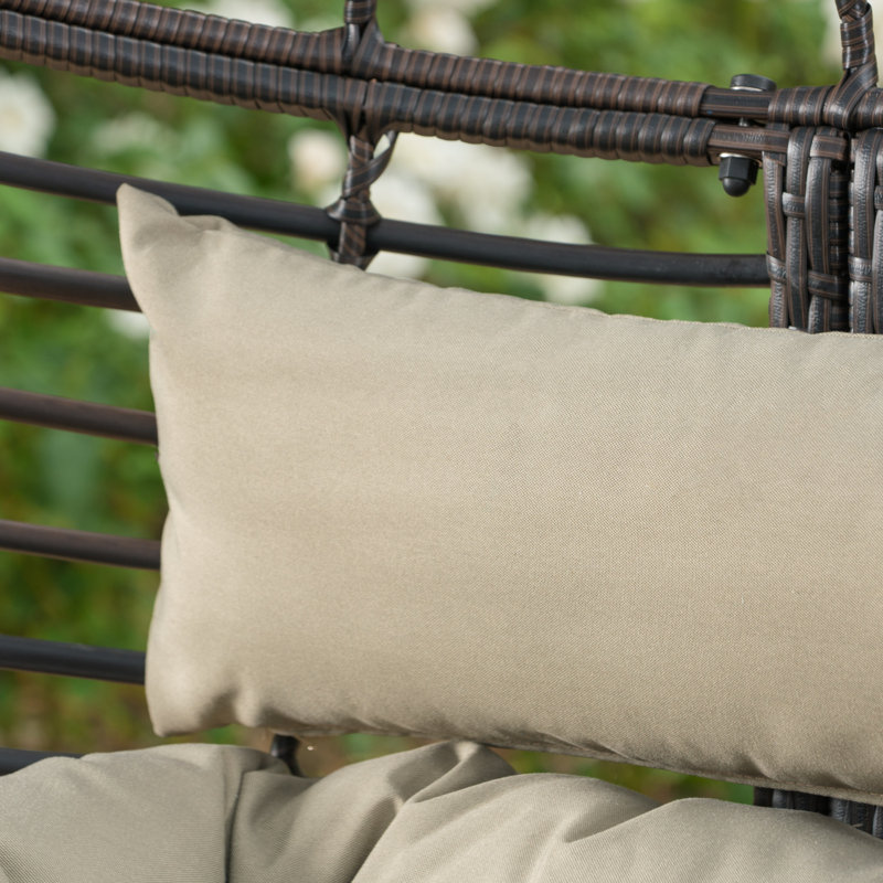 Parris Porch Swing with Stand, Brown