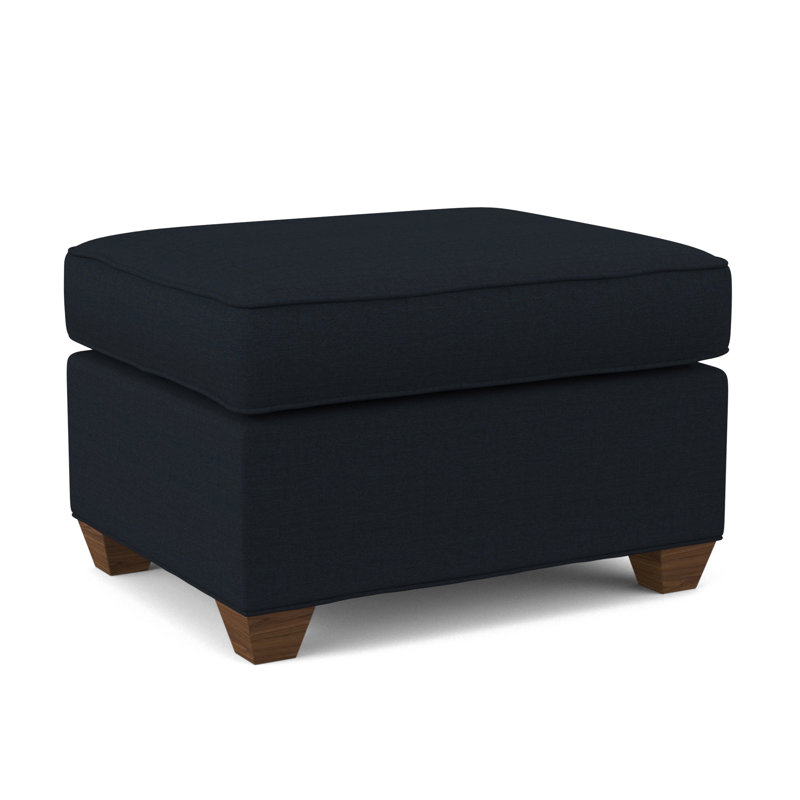 Avery 27" Wide Rectangle Standard Ottoman, Montana Walnut, Antic Navy