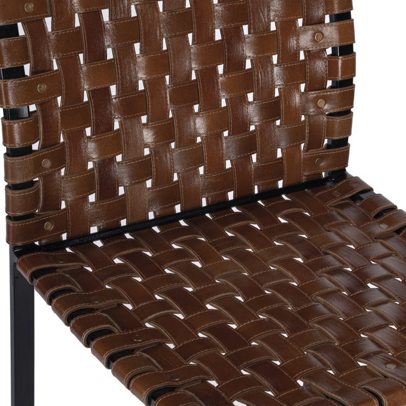 Upholstered Counter Stool with Metal Frame, Bar Stool (30" Seat Height), Dark Brown/Black