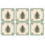 Pimpernel Christmas Tree Coasters 4"X 4"