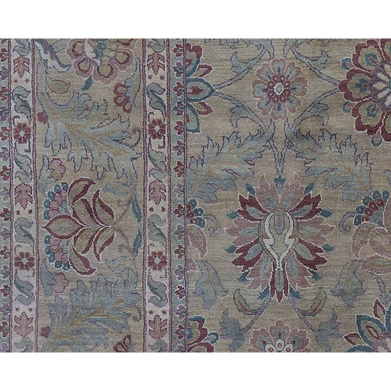 Tapis crème et crème noué à la main de haute qualité