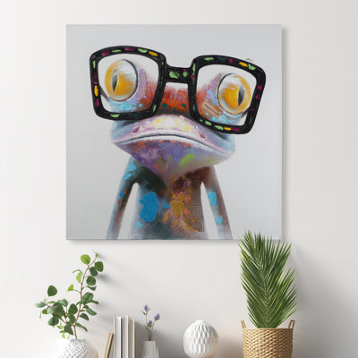 " Hipster Froggy II " Painting Print