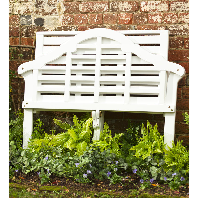 Banc de jardin en bois d'eucalyptus Lutyens, Blanc