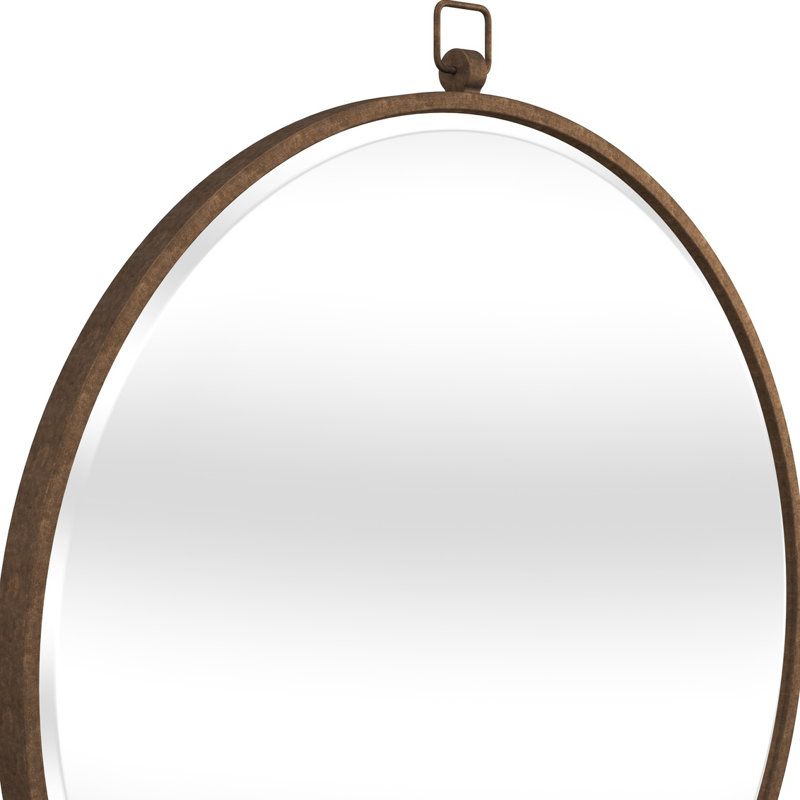 Vintage Glamour 36" Antiqued Bronze Round Wall Mirror