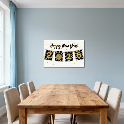 Fashion Happy New Year 2026 Banner Pattern