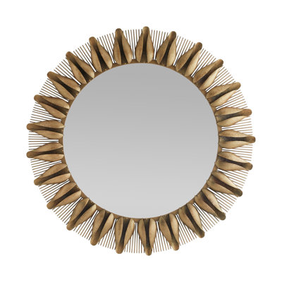 Goldie Round Iron Mirror